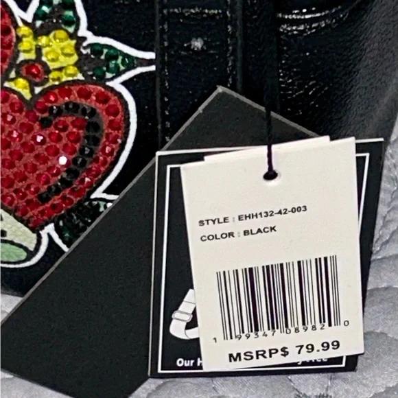 Ed Hardy Black and Red Heart Mini Bag - Picture 2 of 13